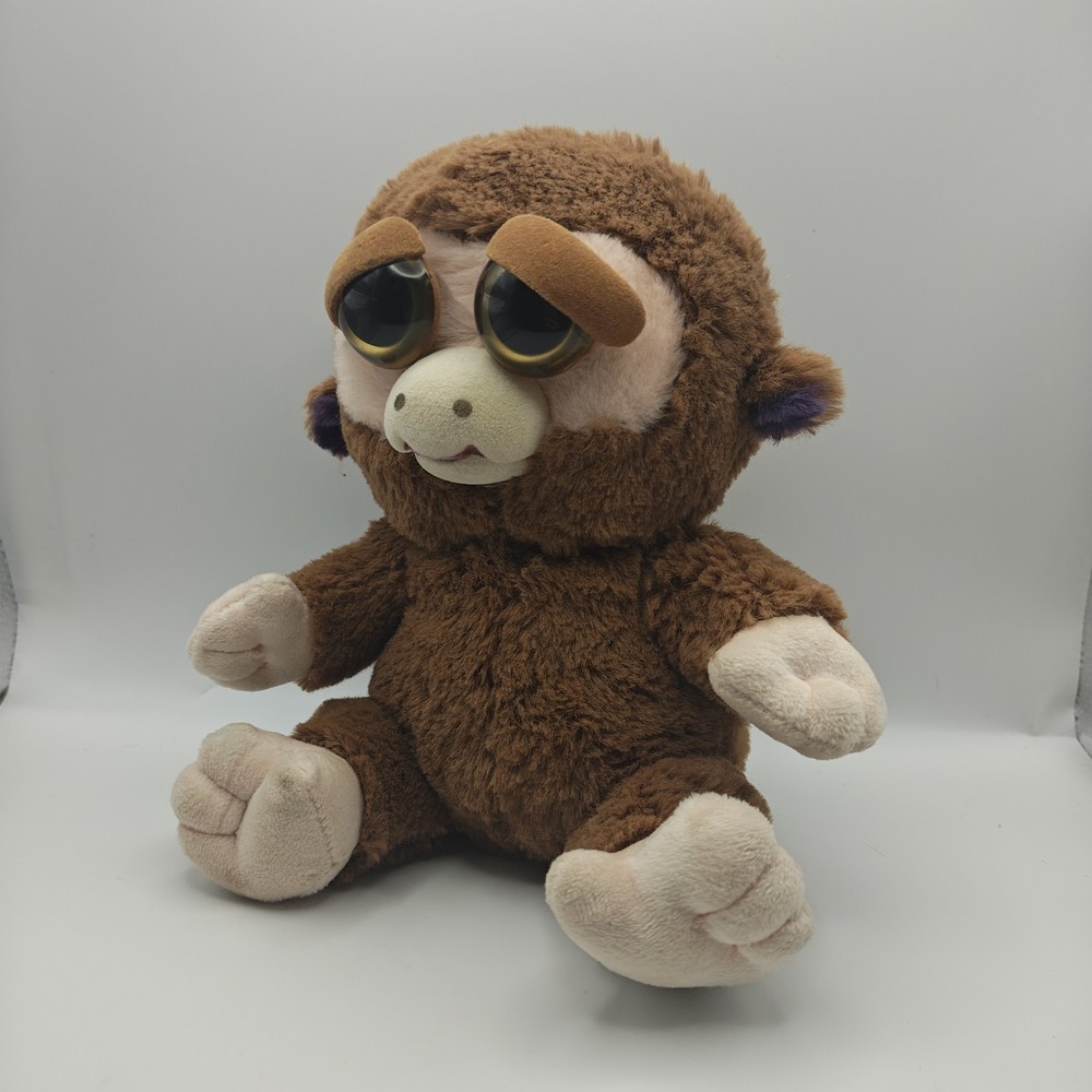 Feisty Pets Plush Monkey Grandmaster Funk Angry Faces 8" Stuffed Toy 2015 Brown